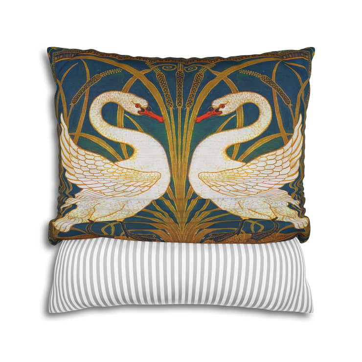 "Cygne, Rush et Iris" Coussin