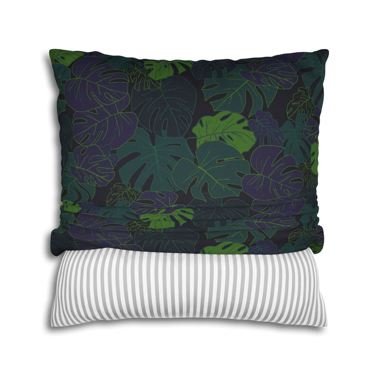 "Dark Monstera" Throw Pillow