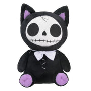 Furrybones™ Mao-Mao Black Cat Plush Toy - Adorable Black Cat with Skull Face, White Bow Tie, and Purple Details - Whimsical Gothic Toy Gift for Kids or Adults - Collectible Decor Plush - Soft Polyester with Voodoo Aesthetic