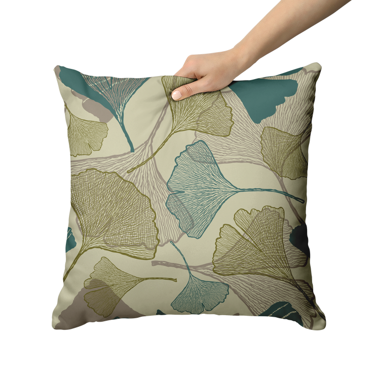 "Ginkgo Leaves" Throw Pillow