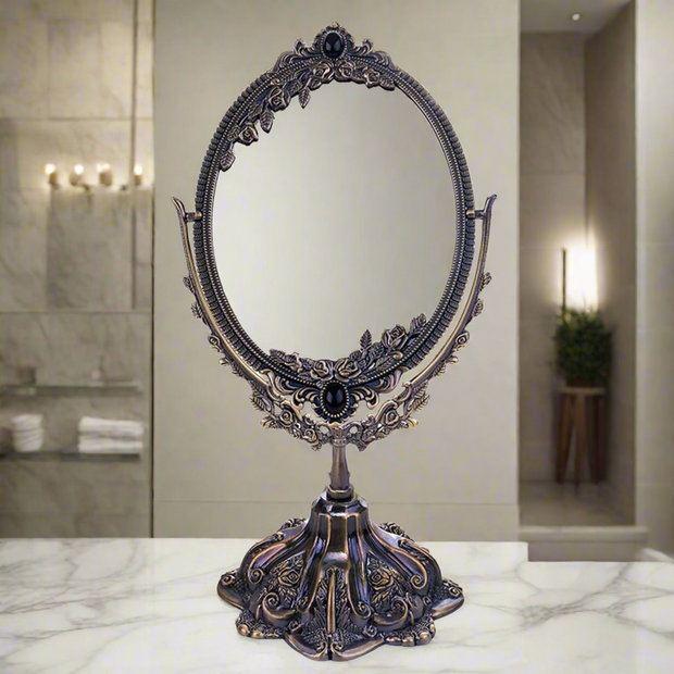 Miroir de maquillage de table de style antique