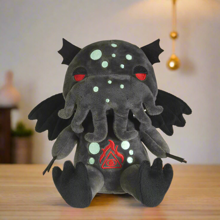 Hellions Series Cthulhu Plush Toy - 7.75-Inch Tall Soft Polyester Plush - Detailed with Embroidered Features - Mythical Eldritch Abomination from HP Lovecraft - Gothic Decor Toy Gift for Kids and Adults