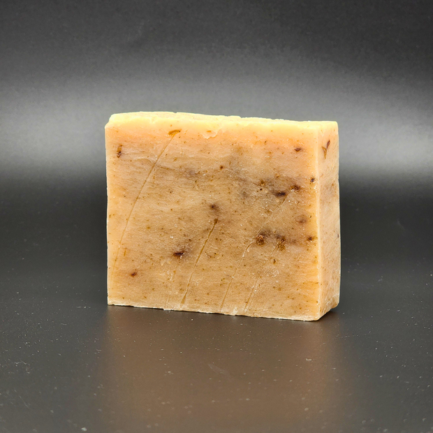 Bar of soap on a gray background