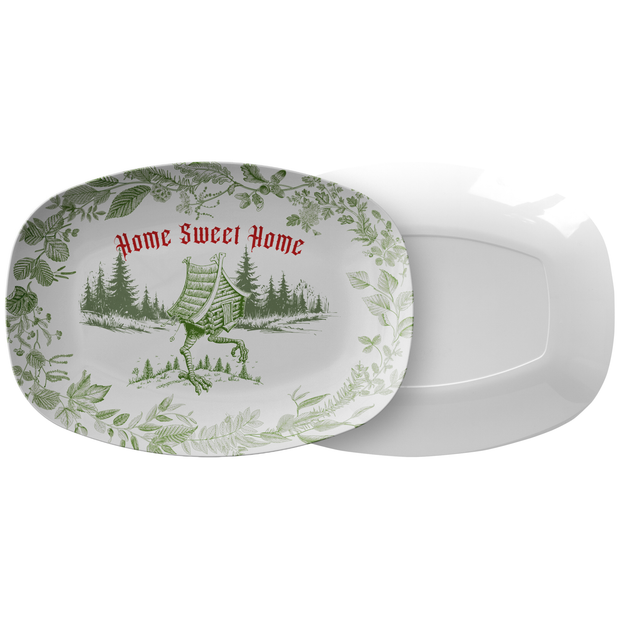 "Home Sweet Home" Baba Yaga's Hut 10x14 Serving Platter