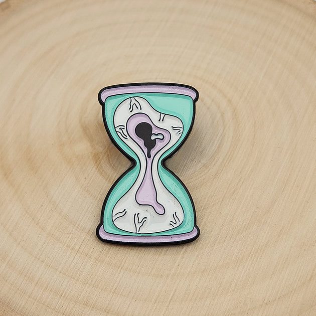 Eye on the Time Hourglass Enamel Lapel Pin – Bleak Boutique