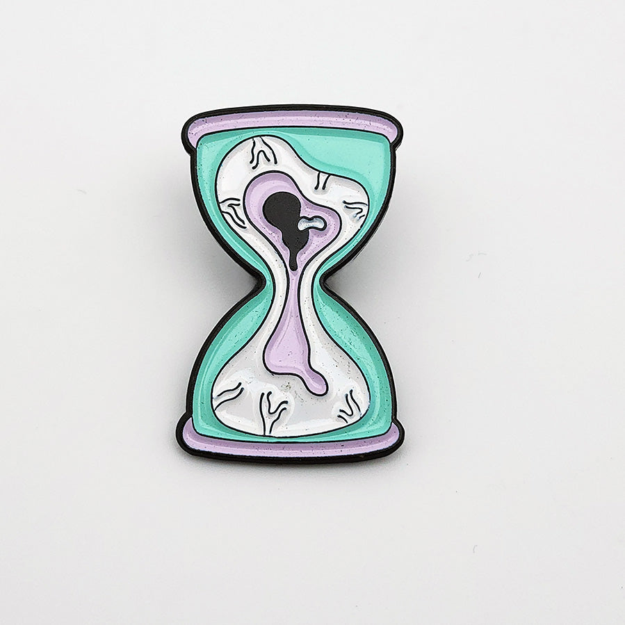 Eye on the Time Hourglass Enamel Lapel Pin – Bleak Boutique