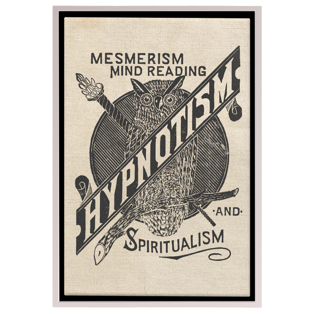 Vintage-inspired Hypnotism Owl artwork, featuring a captivating owl design symbolizing mystery and wisdom, perfect for gothic home decor.
