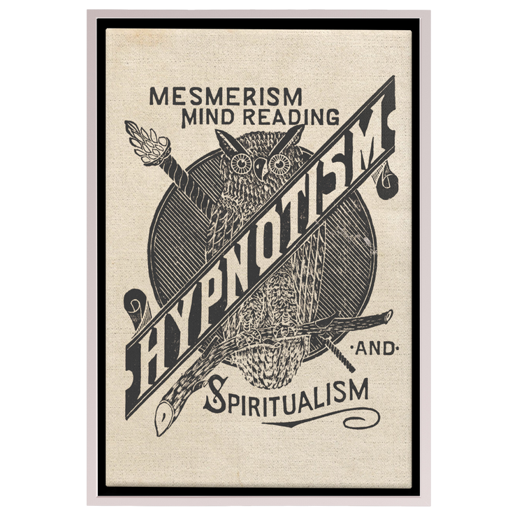 Vintage-inspired Hypnotism Owl artwork, featuring a captivating owl design symbolizing mystery and wisdom, perfect for gothic home decor.