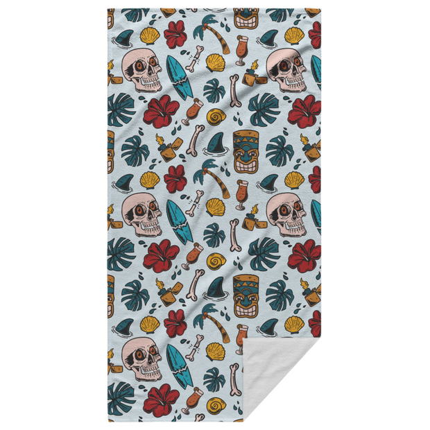 Island_Odyssey_Tropical_Tiki_Beach_Towel_Main_Fold_Vertical_Mockup.png