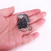 "Live Deliciously" Black Goat Enamel Lapel Pin