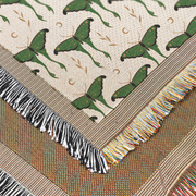 Luna Moth 100% Cotton Woven Throw Blanket