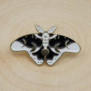 Lunar Moon Moth Enamel Lapel Pin