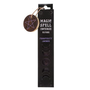 Packaged incense sticks with a pentagram burner on a white background