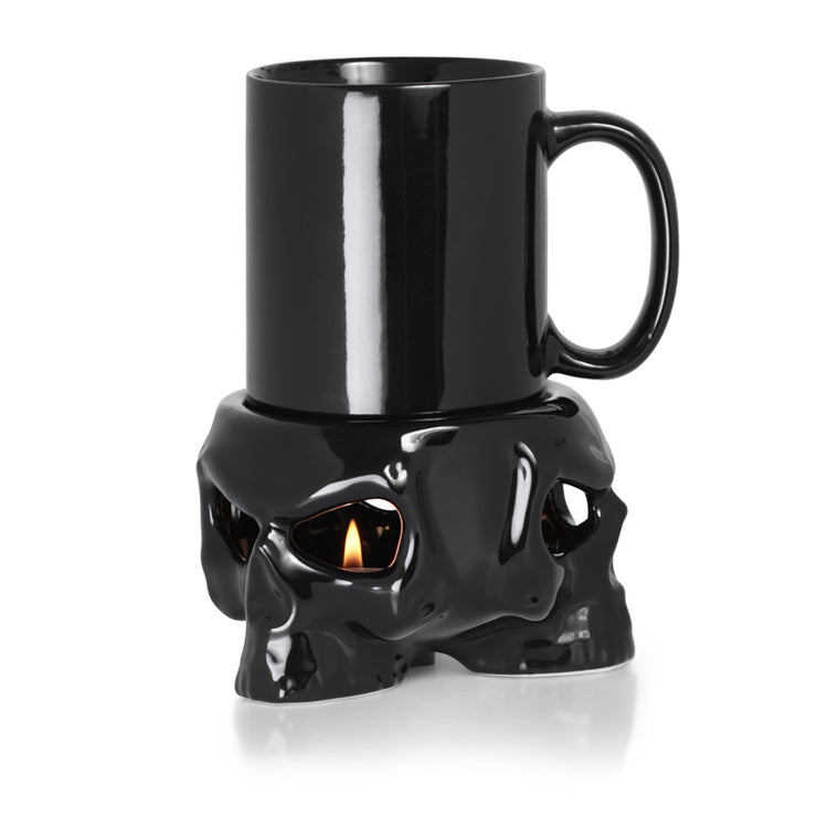 Black Skull Warmer & Mug Set by Alchemy Gothic