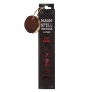 Pack of Magic Spell incense sticks with a pentagram charm on a white background