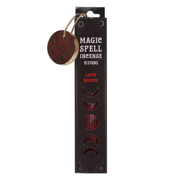 Pack of Magic Spell incense sticks with a pentagram charm on a white background