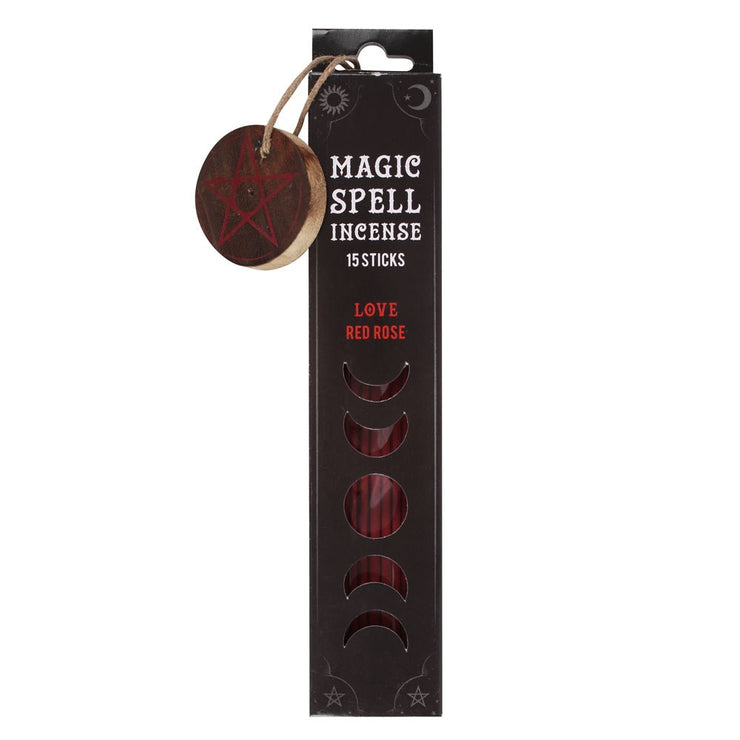 Pack of Magic Spell incense sticks with a pentagram charm on a white background