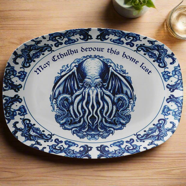 "Que Cthulhu devore esta casa por última vez" Plato de 10x14