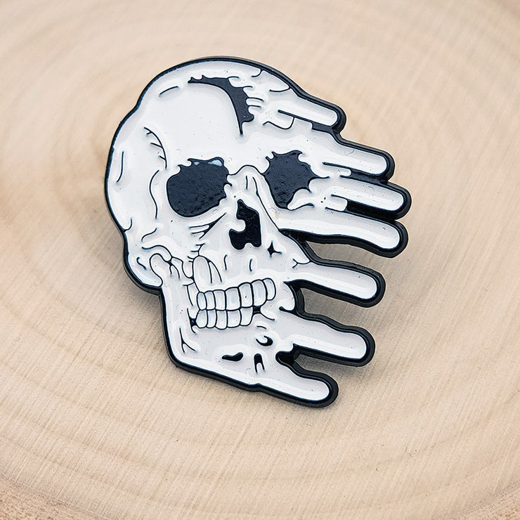 Face Melted Off Enamel Lapel Pin