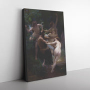 "Nymphs and Satyr" by William-Adolphe Bouguereau Rectangle Canvas Wrap