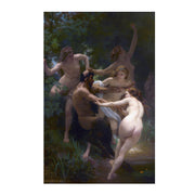 "Nymphs and Satyr" by William-Adolphe Bouguereau Matte Poster