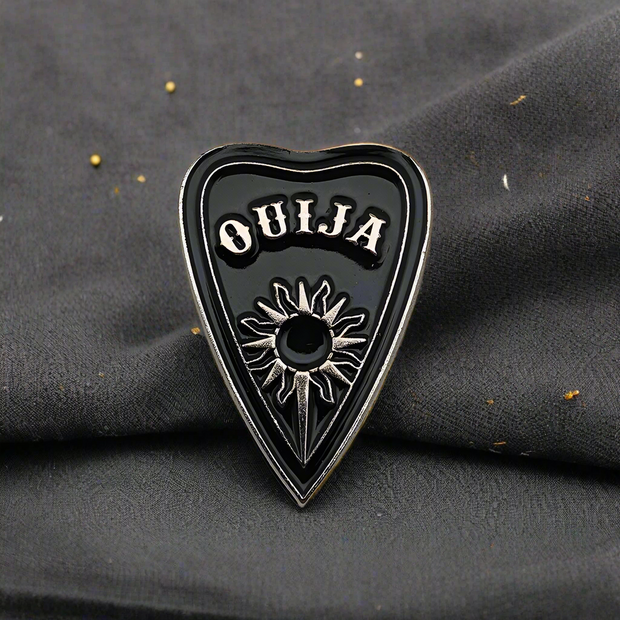 Spirit Board Planchette Enamel Lapel Pin