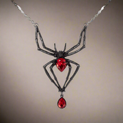 Black Widow Spider Necklace by Alchemy Gothic