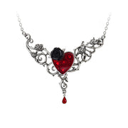 The Blood Rose Heart Necklace by Alchemy Gothic