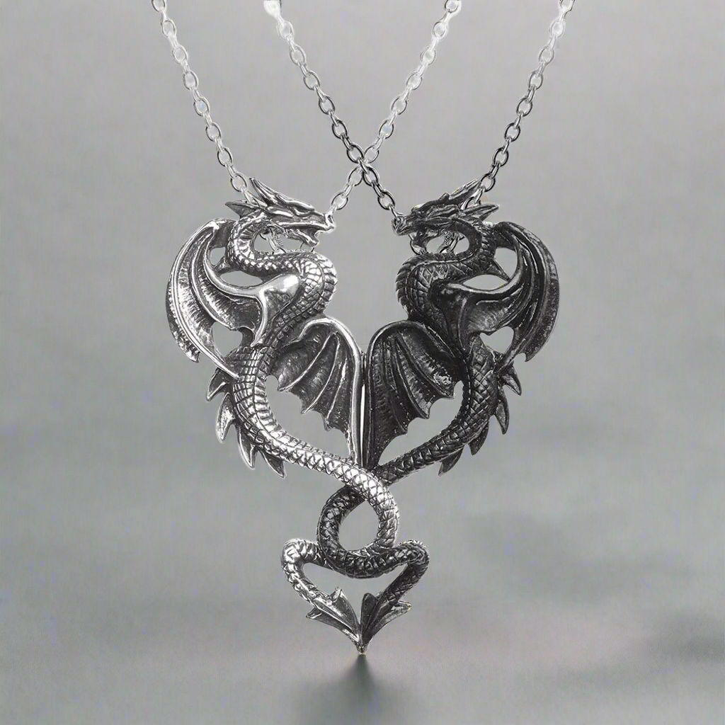 Draconic Tryst Couples Necklace Set by Alchemy Gothic – Bleak Boutique