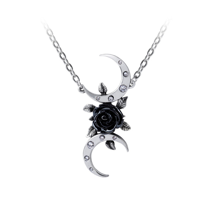 Goddess of the Black Rose Necklace by Alchemy Gothic