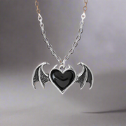 Blacksoul Bijou Winged Heart Necklace by Alchemy Gothic