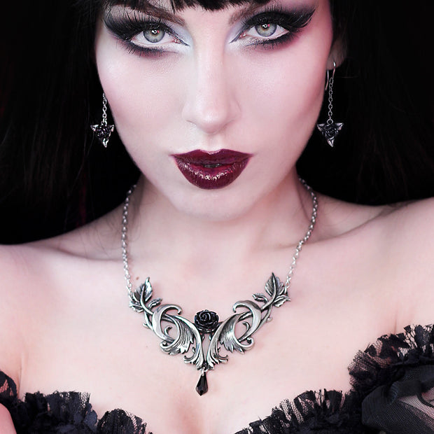 Baroque Rose Necklace by Alchemy Gothic