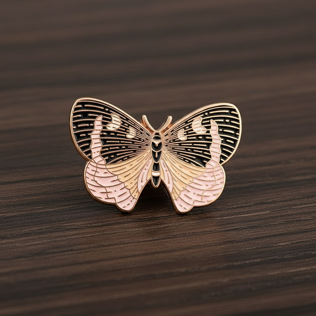 Pastel Moth Enamel Lapel Pin