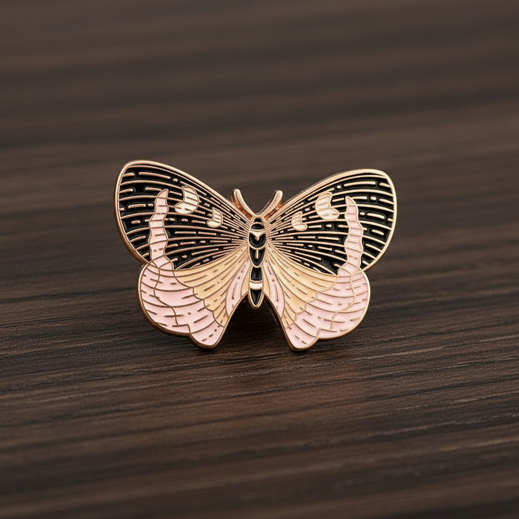 Pastel Moth Enamel Lapel Pin