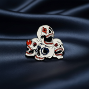 Pile of Clown Skulls Enamel Lapel Pin