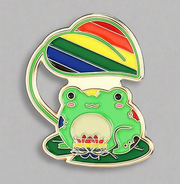 Pride Frog Rainbow Flag Enamel Lapel Pin