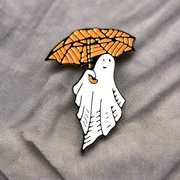 Rainy Day Ghost Enamel Lapel Pin