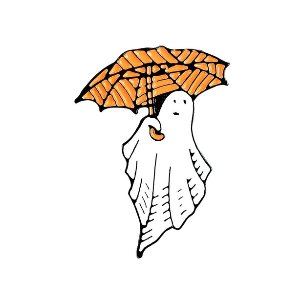 Rainy Day Ghost Enamel Lapel Pin