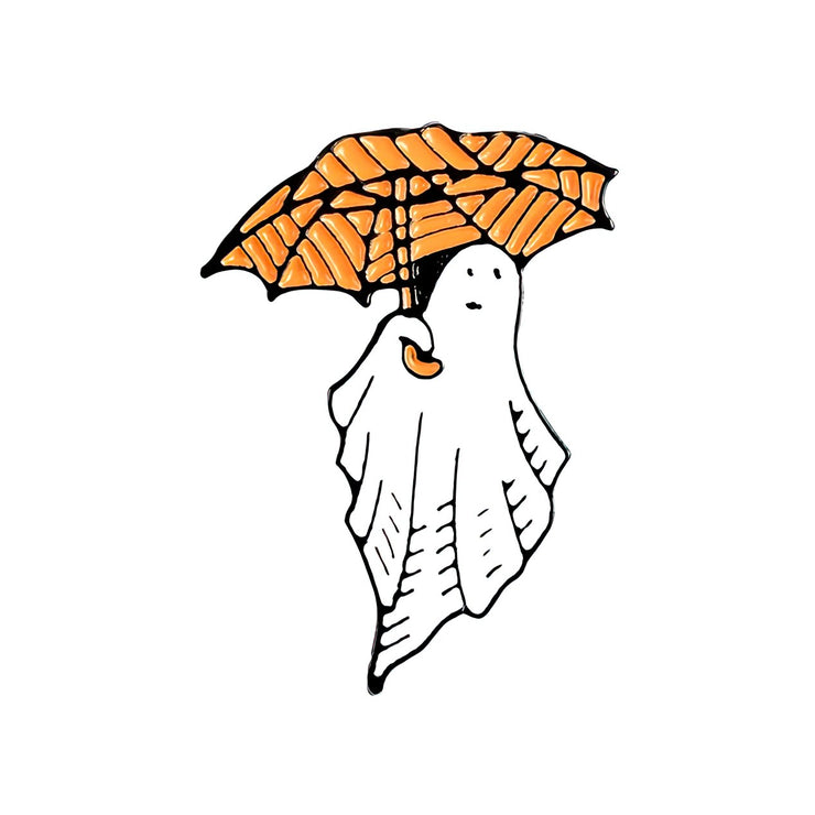 Rainy Day Ghost Enamel Lapel Pin