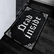 "Dead Inside" Gothic Black Doormat