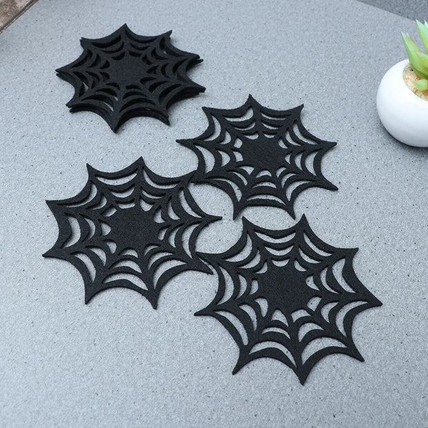 Sinister Spinner Spider Web Coasters