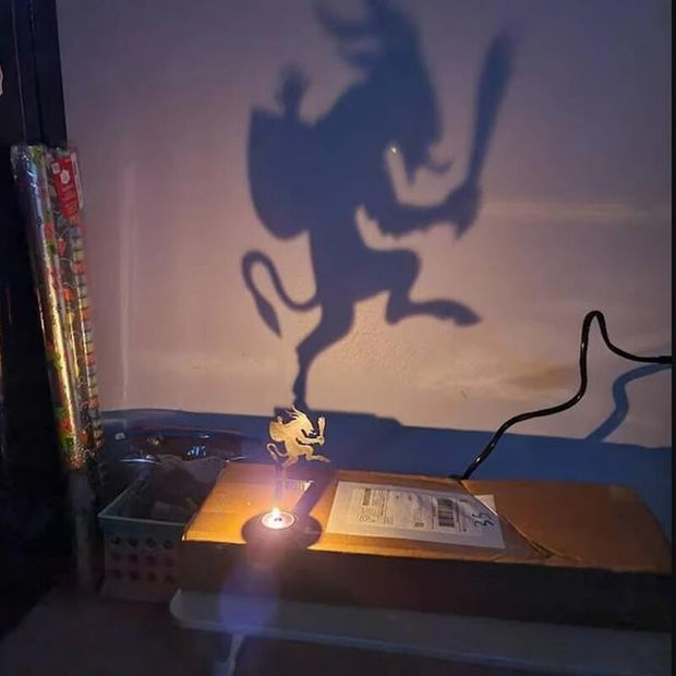 Tealight Terrors Creeping Krampus Shadow Projector
