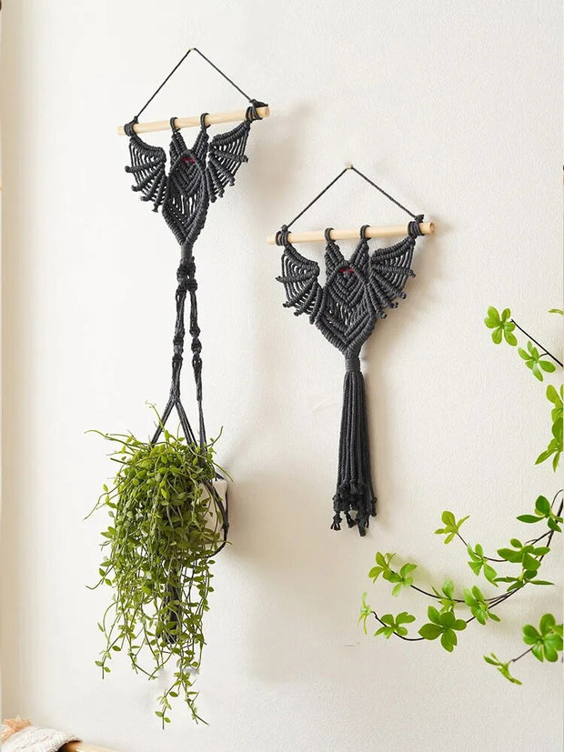 Gothic Bat Wall Hanging Planter Holder