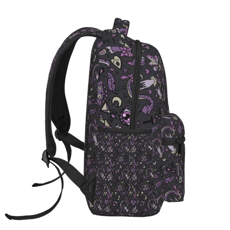 Witchy Wanderlust Purple and Black Travel Backpack