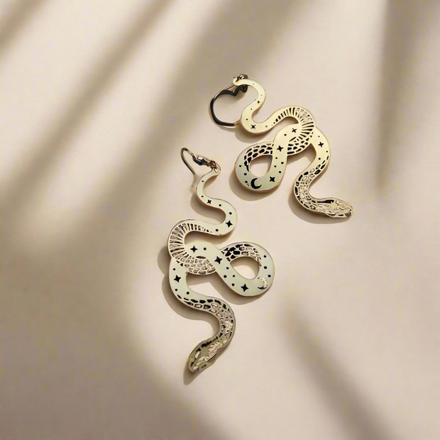 Boucles d'oreilles serpent Sibilance Serpent