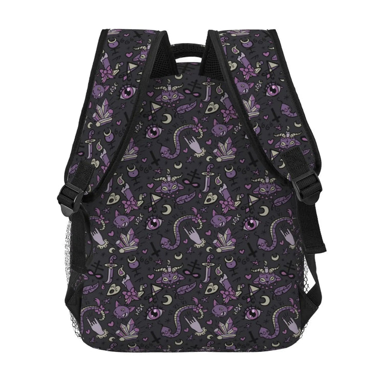 Witchy Wanderlust Purple and Black Travel Backpack