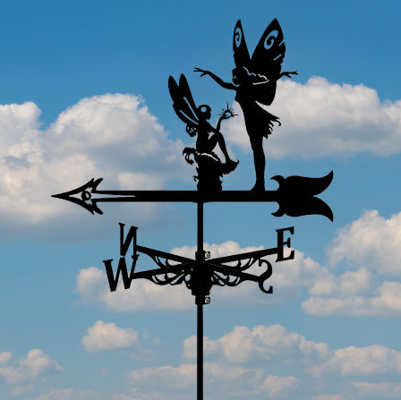 Black Cast Iron Weathervane - Fairies