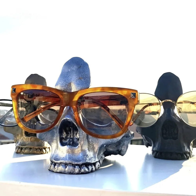 Soporte para gafas con calavera