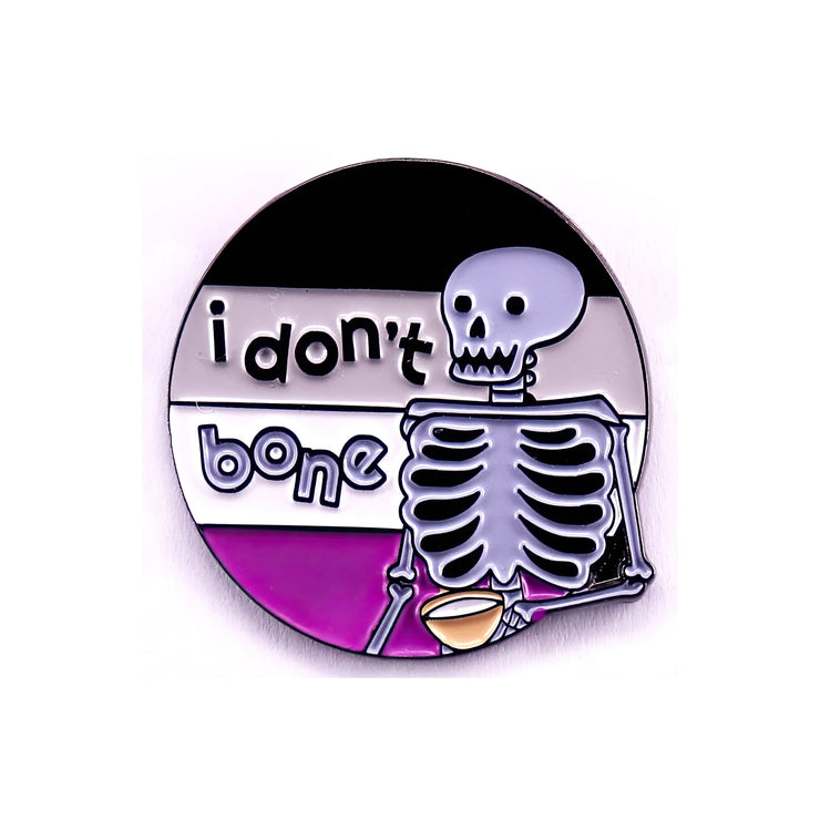 "I Don't Bone" Asexual Pride Enamel Lapel Pin