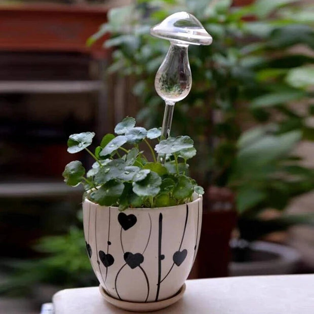 Cottagecore Glass Mushroom Automatic Plant Waterer